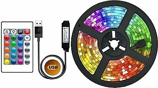 Rgb Led Lights For Bedroom, 15 Feet Led Strip Lights Rgb Led Strip Color Changing Flexible Rope Lights With Remote Control Best Quality Rgb Led Strip Light For Home Decoration Complete Kit With 12v Adapter
