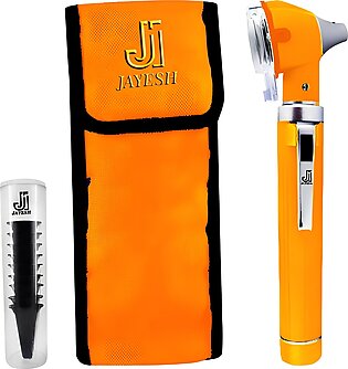 Jayesh Professional Yellow Color Otoscope With Ear Speculums Best Ear Magnifier Tool For Men And Women With Yellow Pouch