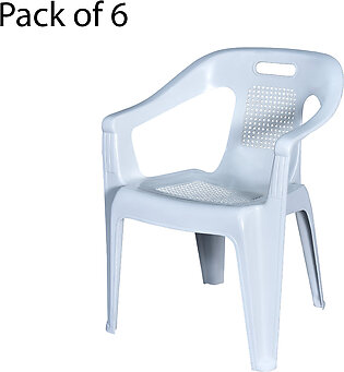 Wello By Boss Wp-102 Falamingo Full Plastic Chair (pack Of 6)