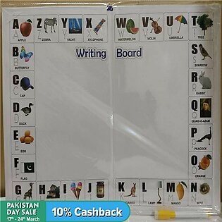 Abc Urdu & 123 Writing Whiteboard 3 In 1 For Kids Learning With Free White Board Marker