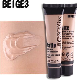 Miss Rose Long Lasting Liquid Full Skin Coverage Soft Matte Foundation 37ml