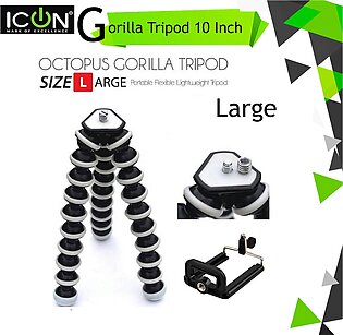 Icon Gorilla Tripod Stand For Mobile Camera 10 Inch Large Flexible And Foldable Professional Tripod Stand For Mobile