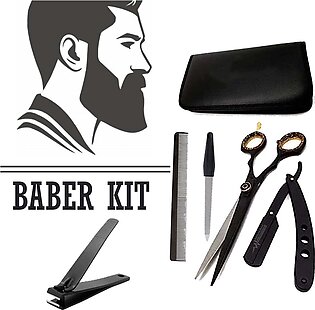 Barber Kit for Men Professional Barber Hair Cutting Stainless Steel Color Black