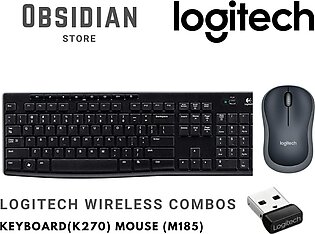 Logitech Wireless Full Sized Combo Keyboard Mk270 And Mouse M185 Best For Gaming And Office Use