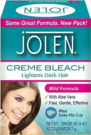 Jolen Bleach Cream Lightens Dark Hair 30ml Sensitive Formula