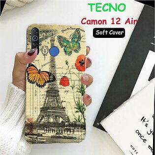 Tecno Camon 12 Air Back Cover Case - Eiffal Tower Soft Case Cover For Tecno Camon 12 Air