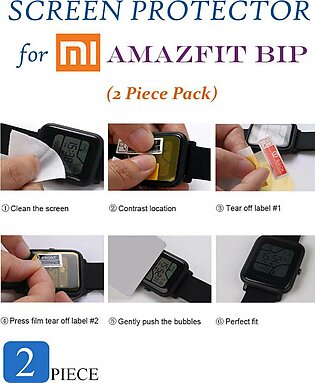 Pack Of 2 Tpu Screen Protectors (for Xiaomi Amazfit Bip) - Not Tempered Glass