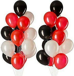 Thick Latex Balloons Red , Black & White