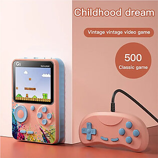 Ibex Video Game G5 Colorful Mini Handheld Game Player Kids Video Game Built-in 500 Classic Retro Games Portable Children's Video Game Console Video Gaming Console Lcd Handheld Portable 3.0 Inch Classic Pocket Game Gamebox Players Console