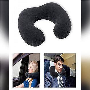 Comfortable Car Air Neck Pillow For Travel - Black