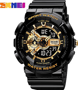 SKMEI Sport Digital Chronograph Dual Display Alarm 50M Waterproof EL Light Watch For Men 1688