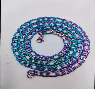 Stainless Steel Black Chain For Men And Woman Waterproof Black, Blue, Golden Silver Chain Chain Men And Women Gift Jewelry 7mm Width