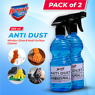 Pack of 2  - Anti Dust Spray Small-500ml-Multi surface Cleaner,,High Quality any Surface cleaner leaves shine Dust Removing Spray for Glass,Doors, Tables, Windows, Furniture, Kitchen Cabinets & Fragrance on the surface