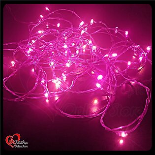 23 Feet Long Fairy Light In Pink Color
