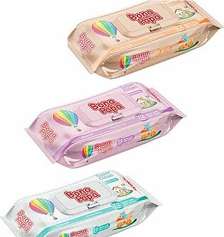 Bona Papa Wipes Super Clean Extra Soft 72-soft Wet Towels( Pack Of-3)