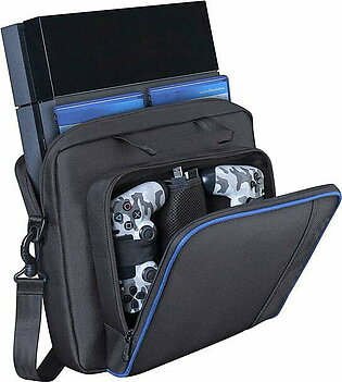 Black Multifunctional Carry Bag Travel Case Handbag For Sony Playstation 4,ps3, Ps2, Ps4 Pro/slim Console