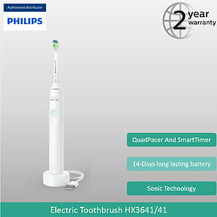 Philips Sonic Electric Toothbrush Hx3641/41- Series 1100