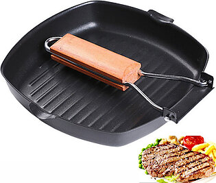 Nonstick Square Grill Pan With Handle 24cm