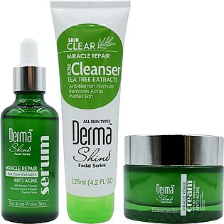 Derma Shine Miracle Repair Anti Acne 3 In 1 Kit