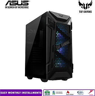 Asus Tuf Gaming Gt301 Atx Mid-tower Compact Rgb Gaming Case With Tempered Glass Side Panel And Headphone Hanger