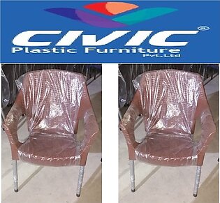 Plastic chair pair