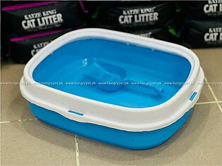 CAT LITTER TRAY - LARGE - BEST FOR ADULT AND KITTENS - 16 inches Length