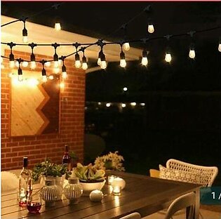 Outdoor String Light With 10 Bulbs E27 Lamp Lamps Decorative Light for Outdoor Yard Backyard Gazebo 16 feet LED WATERPROOF OUTDOOR STRING LIGHTS Italian Style Bistro Restaurant Garden Lights LED String Lights Commercial Grade E27 Bulbs Street Garden Patio