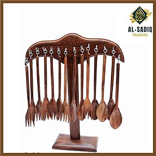 Al-sadiq Traders | Decorative Handmade Wooden Kitchen Utensils Set Tools Spatula Spoon Turner Distinct Look