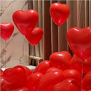 25pcs Heart Shaped Latex Balloons Set For Wedding Anniversary, Birthday Parties, Engagement, Welcome Parties Decoration.