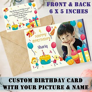 Birthday Greeting Card For Boys Wishing Card With Your Custom Printed Photo And Text