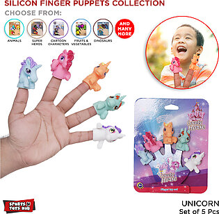 Pack of 5 Finger Puppets For Kids Hand Puppet Animal Learning Toy, Toddlers Rubber Toys For Baby Girl & Boy Finger Rubber Finger Puppet Toys Gifts For Children Story Telling Toys