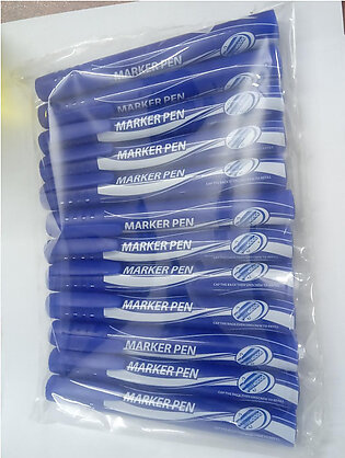(pack Of 12) 𝐖𝐁𝐌 Marker Pen - Blue | High Quality Highlighter Pen