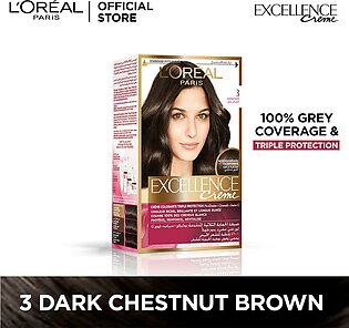 LOreal Paris Excellence Creme - 3.0 Dark Brown Hair Color