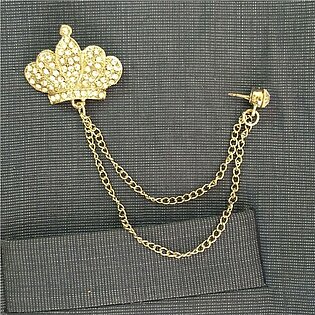 Silver Crystal Crown Brooch For Man/woman, Brooch Lapel Pin