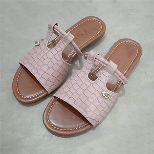 Latest Arrival Fancy Flat Chappal (EDCL-01) for Women and Girls in textured PU leather