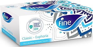 Fine, Sterilized, Facial Tissues, Classic Popup Euphoria Mandala, 150x2 Ply White Tissues, Single Pack