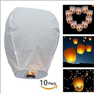 10 Pieces Of Sky Lanterns , Fire Balloons For Birthday , Wedding , Engagement And Anniversary Parties