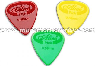 Guitar Picks (pack Of 3) By Alice For Acoustic And Electric Guitars