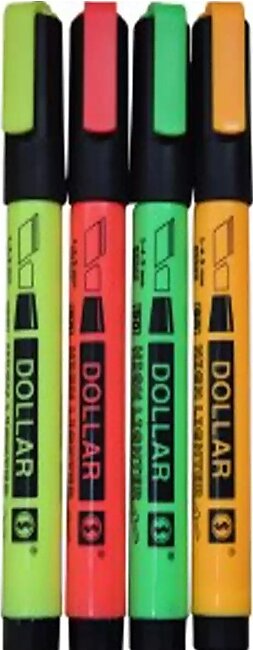 Highlighter Marker / Fluorescent Highlighter Pen Multicolor (4 Pcs)