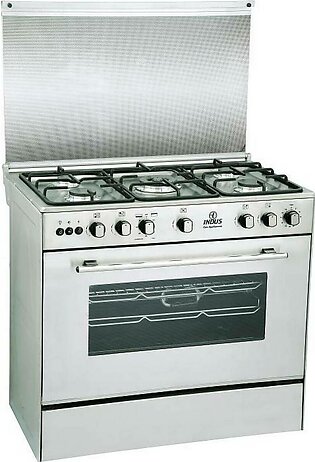 Indus 740SA - 5 Burner Gas Cooking Range - Silver