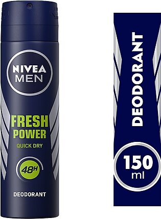 Nivea Men Fresh Power, Antiperspirant For Men, Fresh Scent, Spray 150ml
