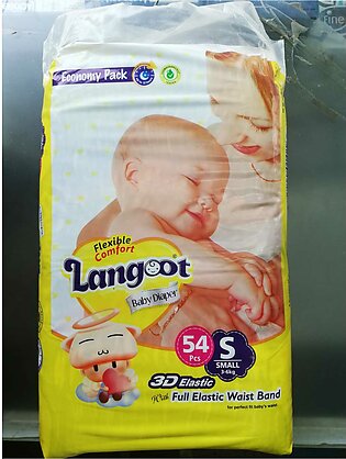 Langoot Baby Diaper Size-2 , Small 3-6kg (54-pcs Pack)