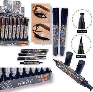 Eyeliner Pen And Winged Stamp Magic Double Head Wing Seal Stamp Eyeliner Black