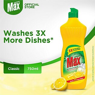 Lemon Max Dishwash Liquid Bottle 750ml