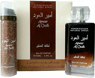 Lattafa Ameer Al Oudh Arabic Perfume - 100ml With Body Spray