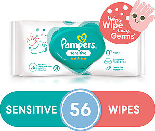 Pampers Baby Wipes Sensitive, 56 Pcs