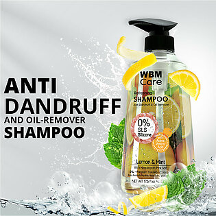Wbm Lemon And Mint Anti Dandruff Shampoo Made In Usa - 500ml Shampoo For Dry Hair