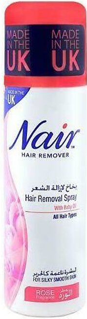 Nair Hair Remover Spray With Baby Oil -rose, 200ml
