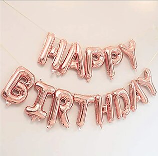 Happy Birthday Balloons Golden,16 Inches Aluminum Foil Banner Gold Color Letter Balloons For Birthday Party Decoration