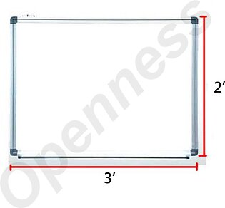 Openness - White board - Premium Quality with Free White Board Markers and Duster/ Whiteboard for Office, Home and School, Lightweight Aluminum Frame